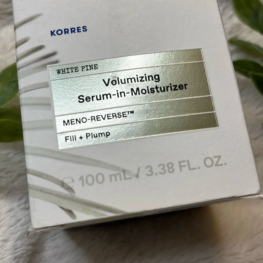 NEW Korres Volumizing Serum in Moisturizer 3.38 Oz